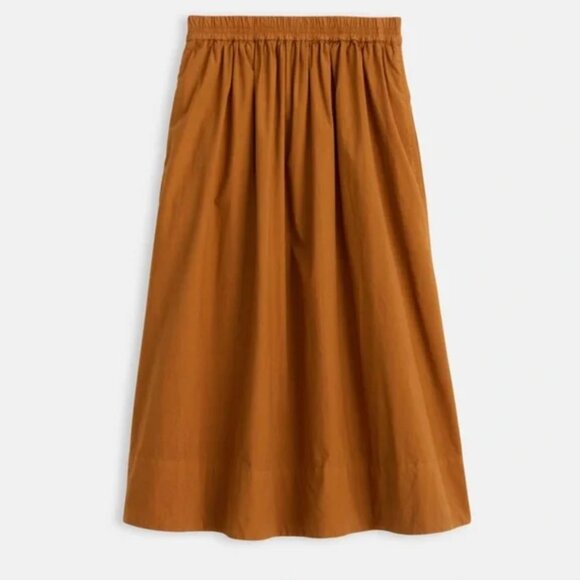 Alex Mill Standard Skirt in Paper Poplin in Copper Sz M - Picture 1 of 6